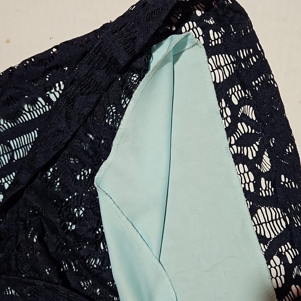 Covington | Blue and Aqua  Lace A-line Dress - Picture 10 of 10